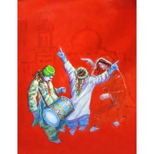 Hussain Chandio, 18 x 24 Inch, Acrylic on Canvas, Figurative Painting-AC-HC-262